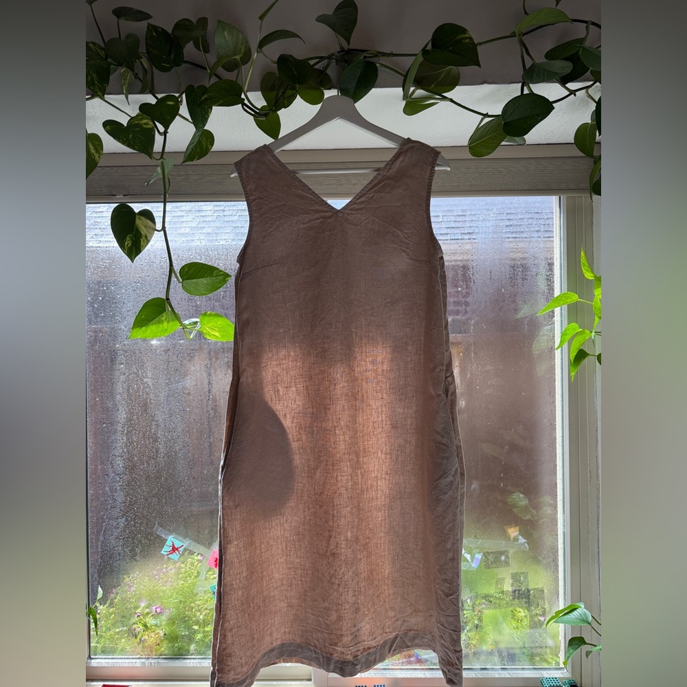 Linen Fox Dori Beige linen dress - Picture 6 of 7